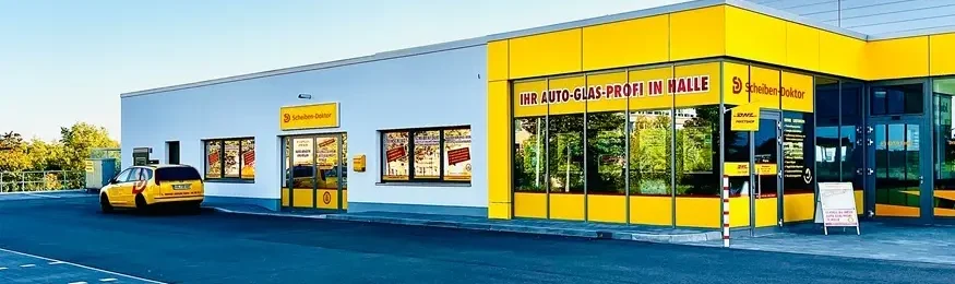 Scheiben-Doktor Halle – Autoglas-Fachbetrieb Außenansicht Außenansicht der Filiale von Scheiben-Doktor Halle in Halle (Saale)